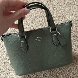Coach mini gallery crossbody in sage green